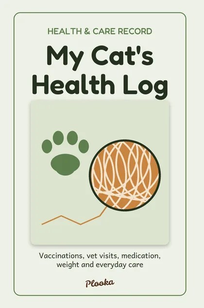 Cat Health & Care Record Book cover