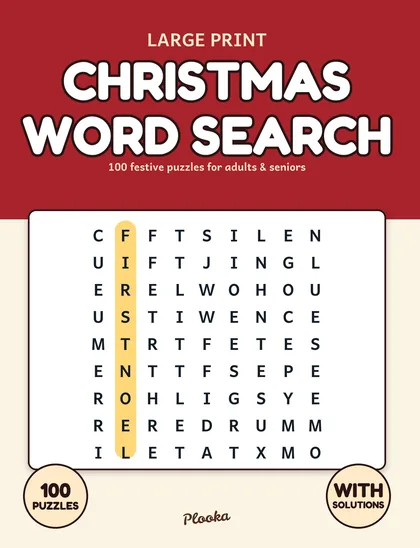 Large Print Christmas Word Search cover
