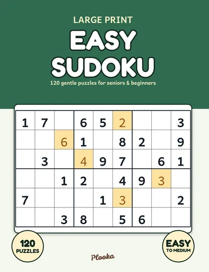 Large Print Sudoku for Seniors and Beginners cover