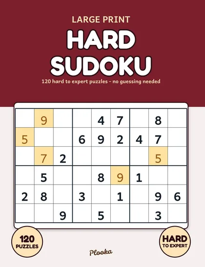 Large Print Hard Sudoku for Adults cover