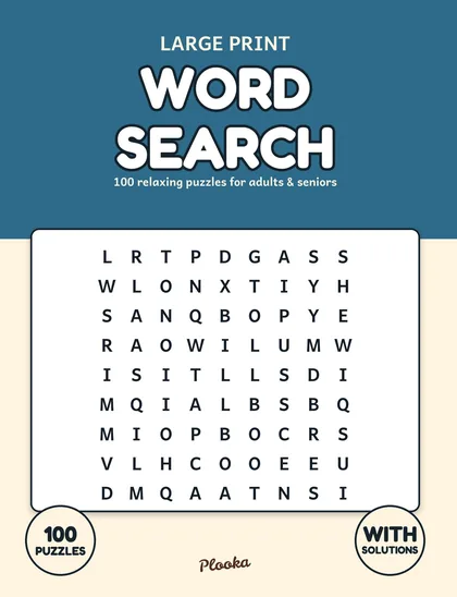 Large Print Word Search for Adults cover